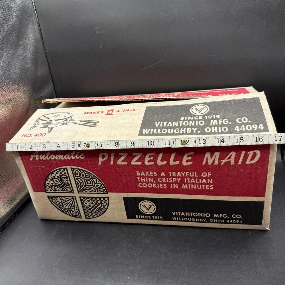 Vintage Vitantonio Pizzelle Maid 400 Italian Cookie Maker w/ Box & Manual Tested